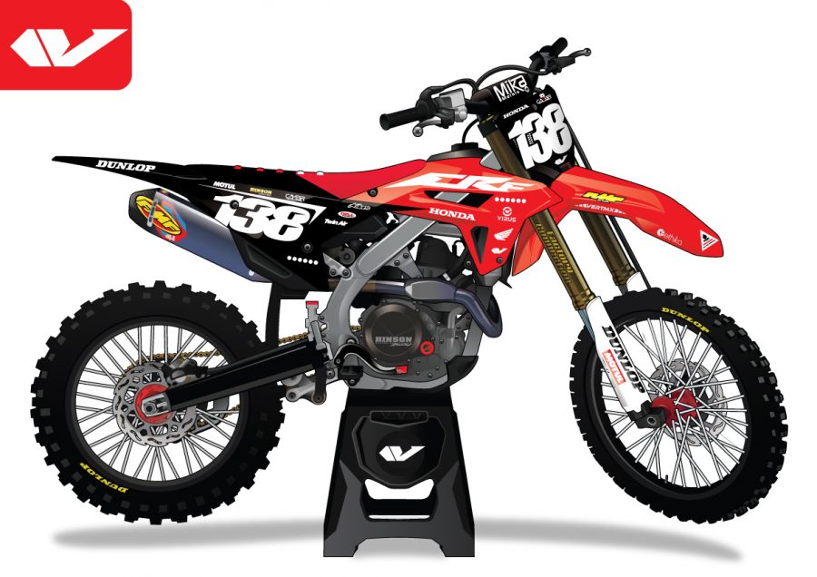 2024-crf-SUPER-PLAIN-BLACK-RED