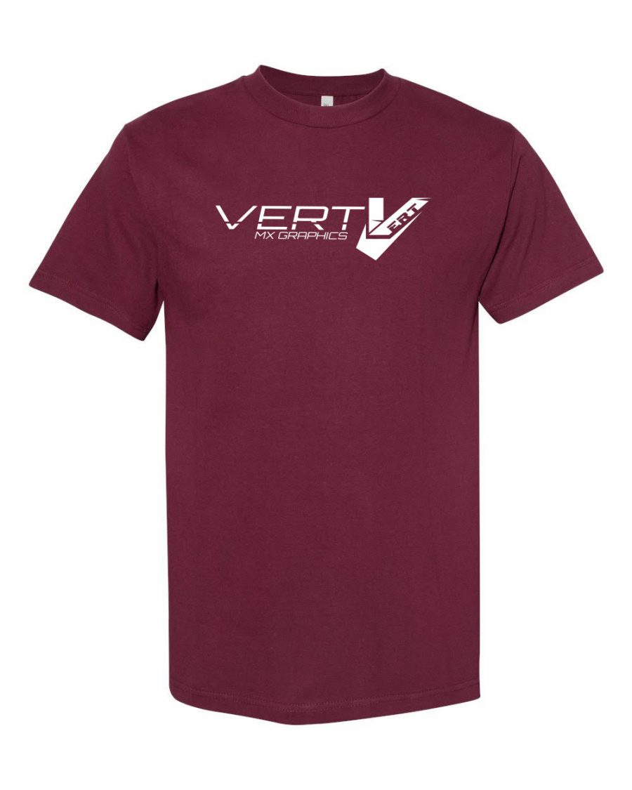vert mx circle shirt maroon front